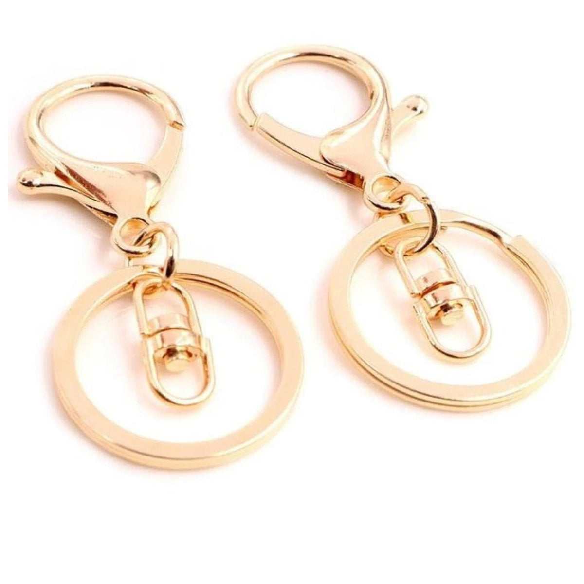 5pcs 30mm Key Ring with 70mm Swivel Loop Lobster Clasp – KC Gold Swivel Loops