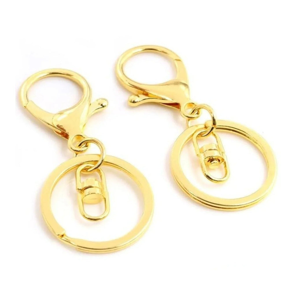 5pcs 30mm Lobster Key Ring with 70mm Plated Clasp