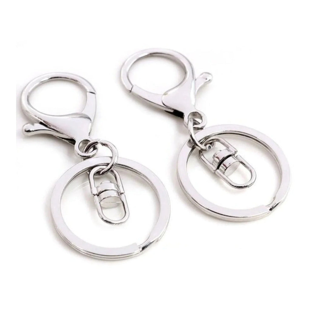 5pcs 30mm Lobster Key Ring with 70mm Plated Clasp