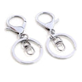 5pcs 30mm Lobster Key Ring with 70mm Plated Clasp – Rhodium Swivel Loops