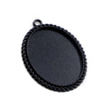 5pcs 30x40mm Cabochon Backing Antique Silver Bronze Black Gold – Black Style 1