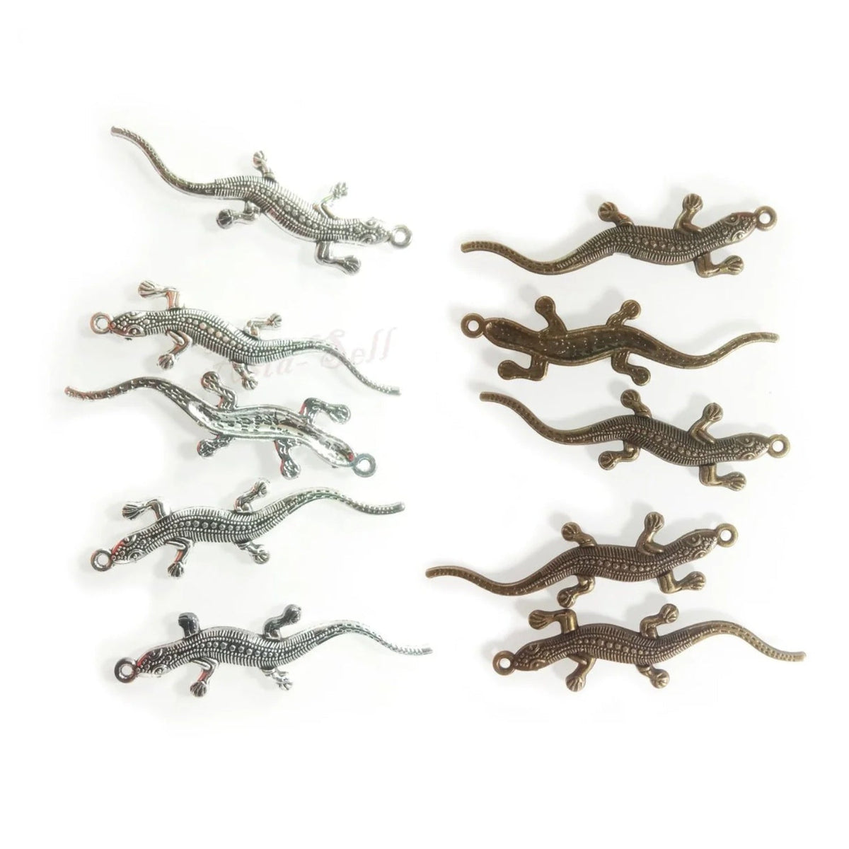 Gecko Pendant Charms 56x15mm 5pcs