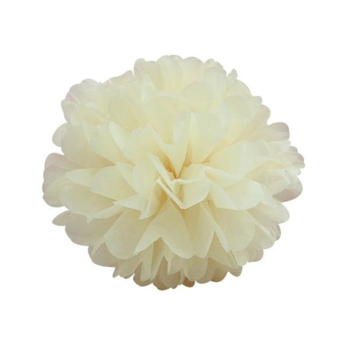 5pcs Tissue Paper Pom Poms 6-12in – Beige 10cm 4inch, Beige 15cm 6inch, Beige 20cm 8inch