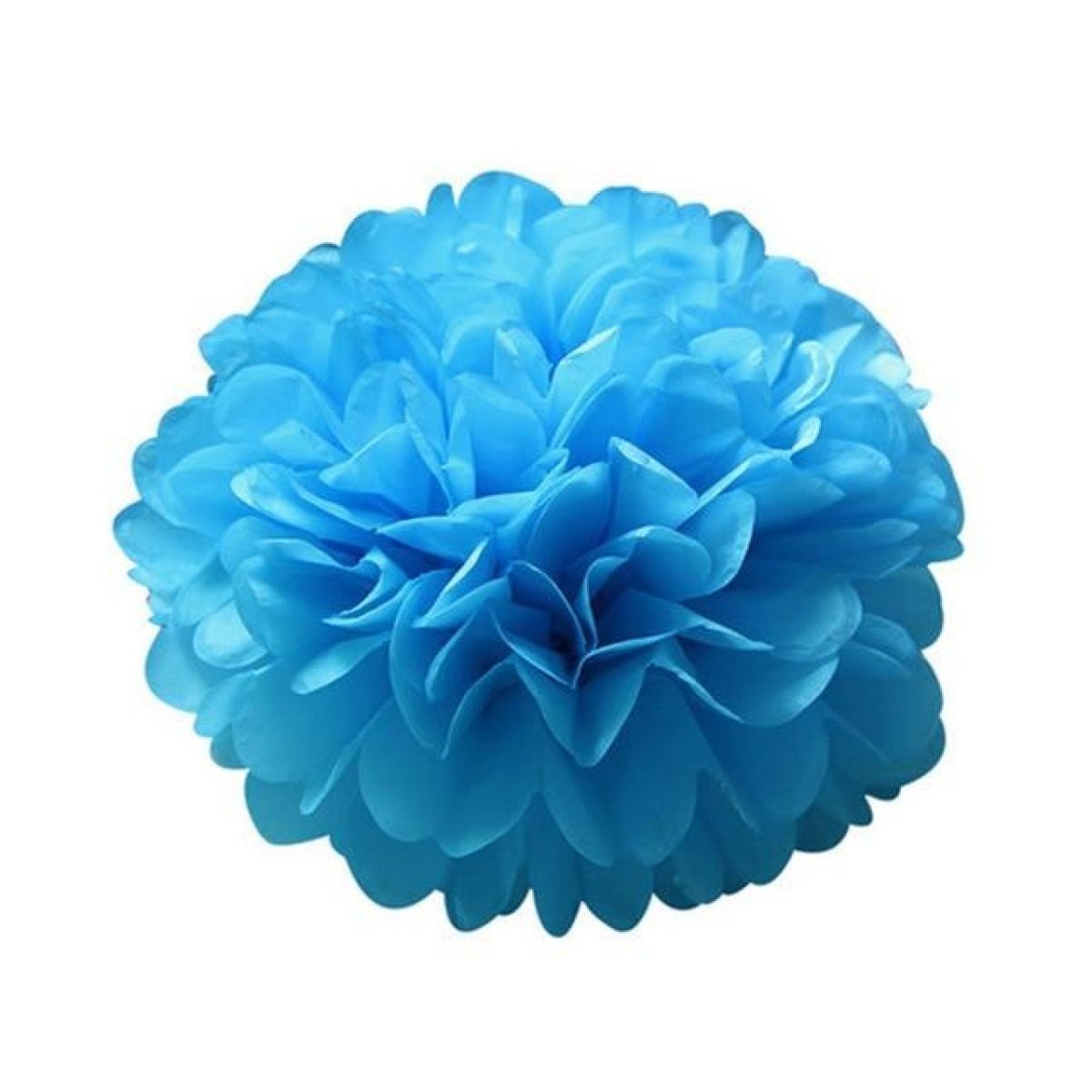 5pcs Tissue Paper Pom Poms 6-12in – Blue 10cm 4inch, Blue 15cm 6inch