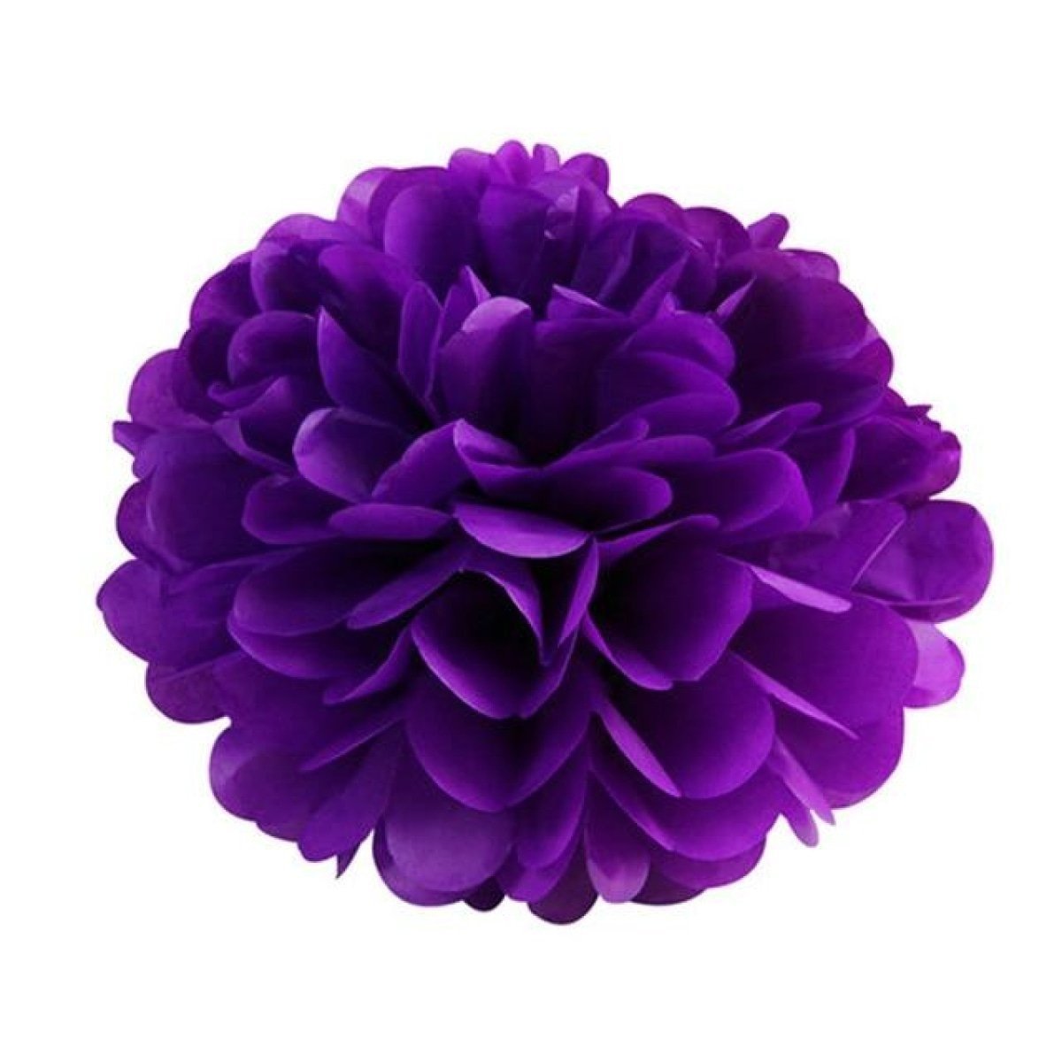 5pcs Tissue Paper Pom Poms 6-12in – Deep purple 10cm 4inch, Deep purple 15cm 6inch