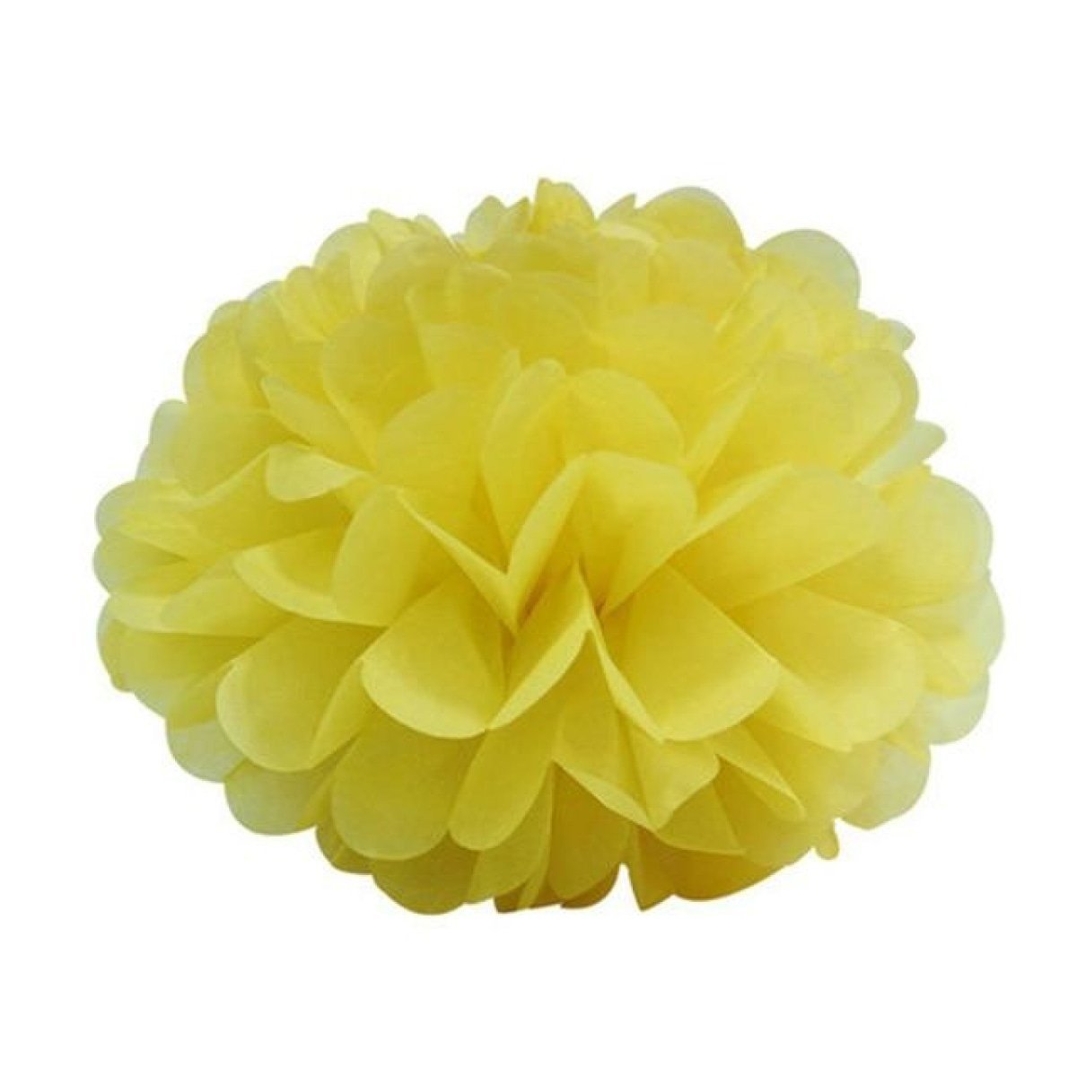 5pcs Tissue Paper Pom Poms 6-12in – Deep yellow 10cm 4inch, Deep yellow 15cm 6inch