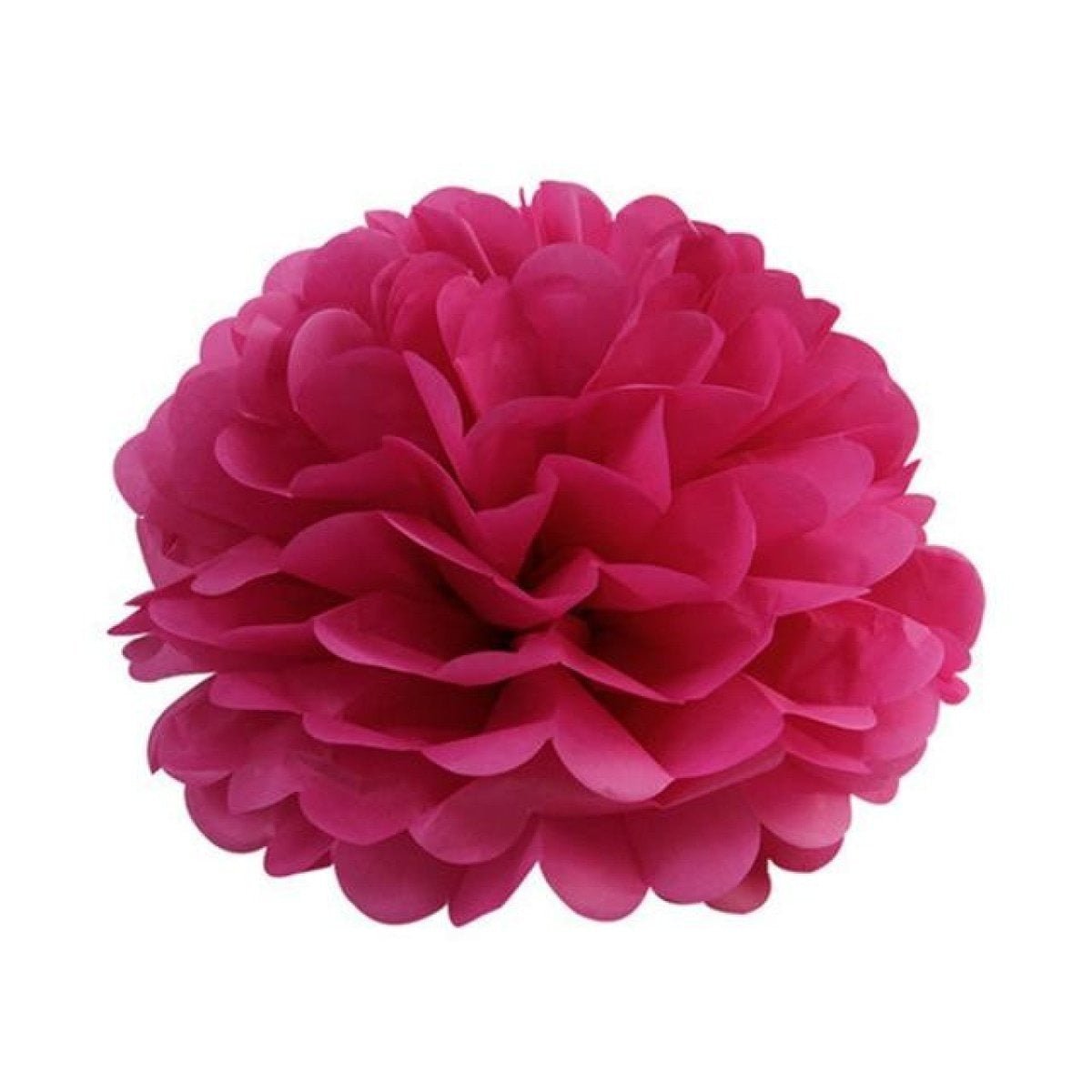 5pcs Tissue Paper Pom Poms 6-12in – Fuchsia 10cm 4inch, Fuchsia 15cm 6inch, Fuchsia 20cm 8inch