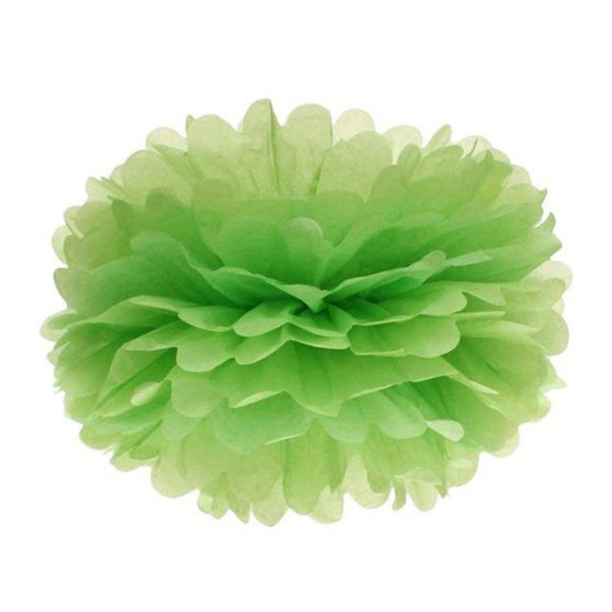 5pcs Tissue Paper Pom Poms 6-12in – Grass green 10cm 4inch, Grass green 15cm 6inch