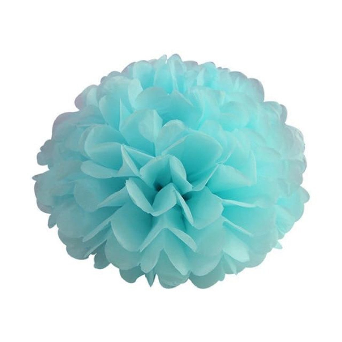 5pcs Tissue Paper Pom Poms 6-12in – Light blue 10cm 4inch, Light blue 15cm 6inch, Light blue 20cm 8inch