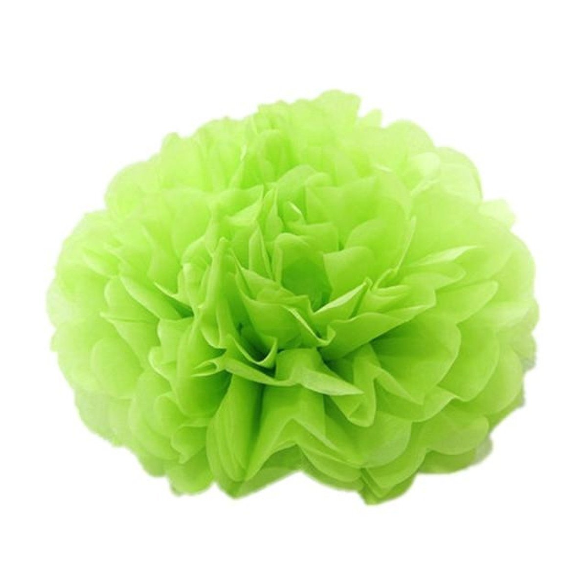 5pcs Tissue Paper Pom Poms 6-12in – Light green 10cm 4inch, Light green 15cm 6inch