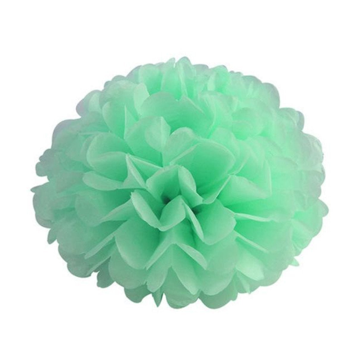 5pcs Tissue Paper Pom Poms 6-12in – Mint green 10cm 4inch, Mint green 15cm 6inch