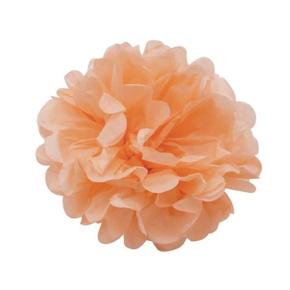 5pcs Tissue Paper Pom Poms 6-12in – Peach 10cm 4inch, Peach 15cm 6inch, Peach 20cm 8inch