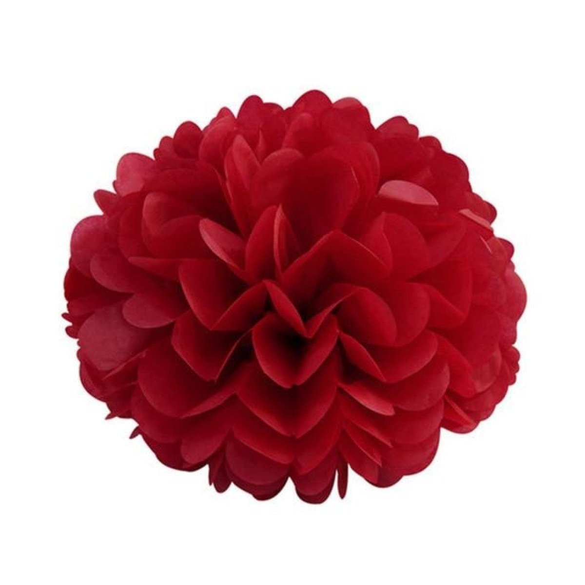 5pcs Tissue Paper Pom Poms 6-12in – Red 10cm 4inch, Red 15cm 6inch, Red 20cm 8inch