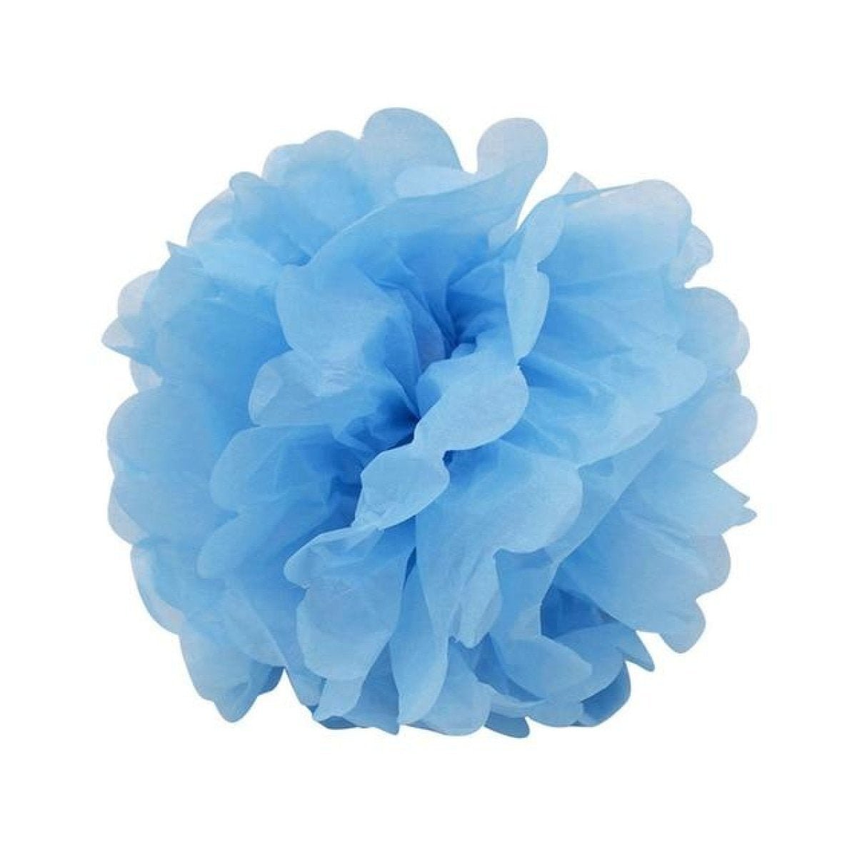 5pcs Tissue Paper Pom Poms 6-12in – Sky blue 10cm 4inch, Sky blue 15cm 6inch