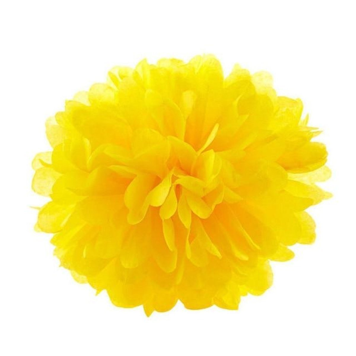 5pcs Tissue Paper Pom Poms 6-12in – Yellow 10cm 4inch, Yellow 15cm 6inch