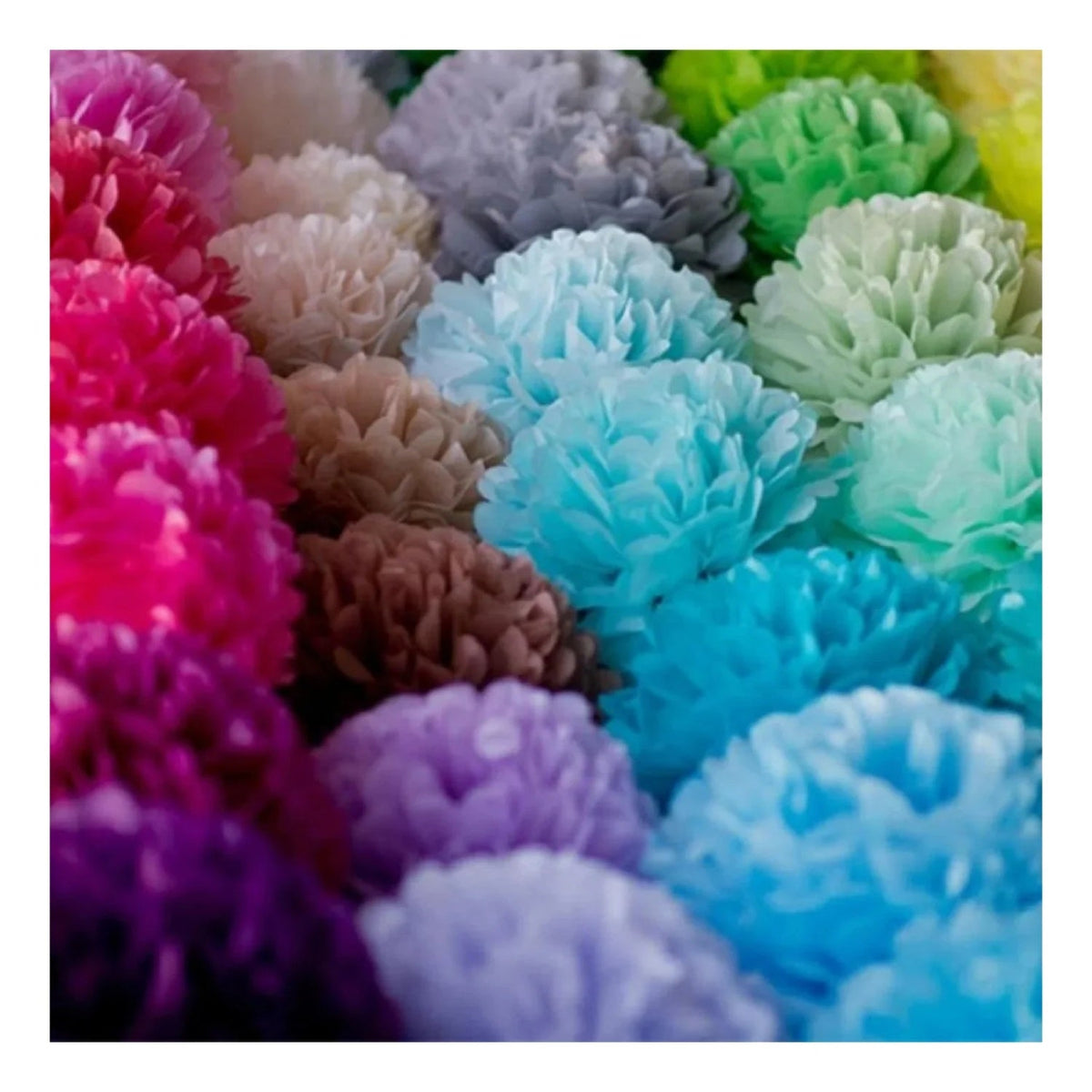 5pcs Tissue Paper Pom Poms 6-12in