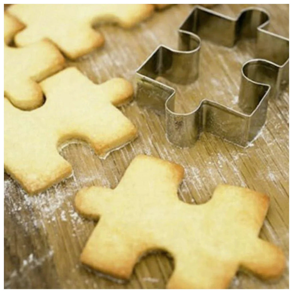 5pcs Aluminium Cookie Cutter Puzzle Piece Unicorn Cat Christmas Tree - Puzzle Piece - Asia Sell