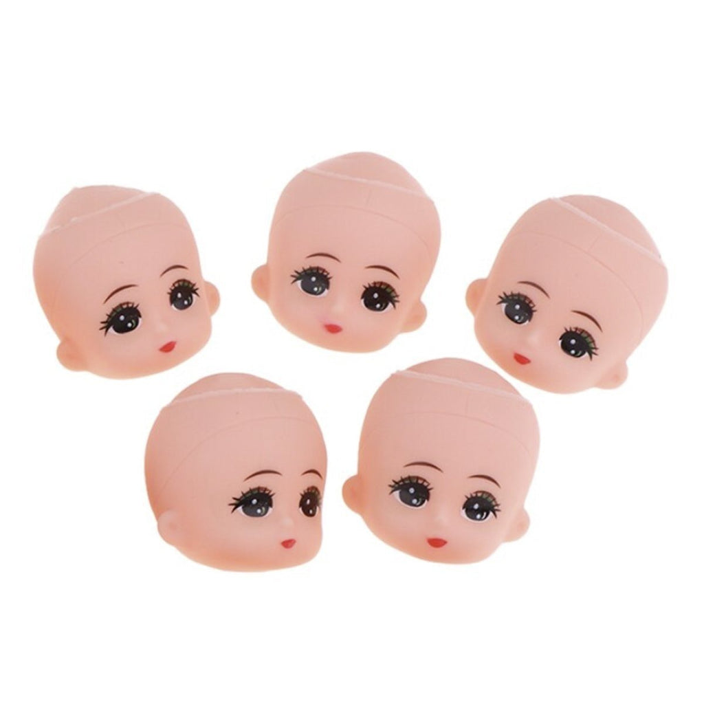 5pcs Baby Doll Heads with Big Eyes – Plastic