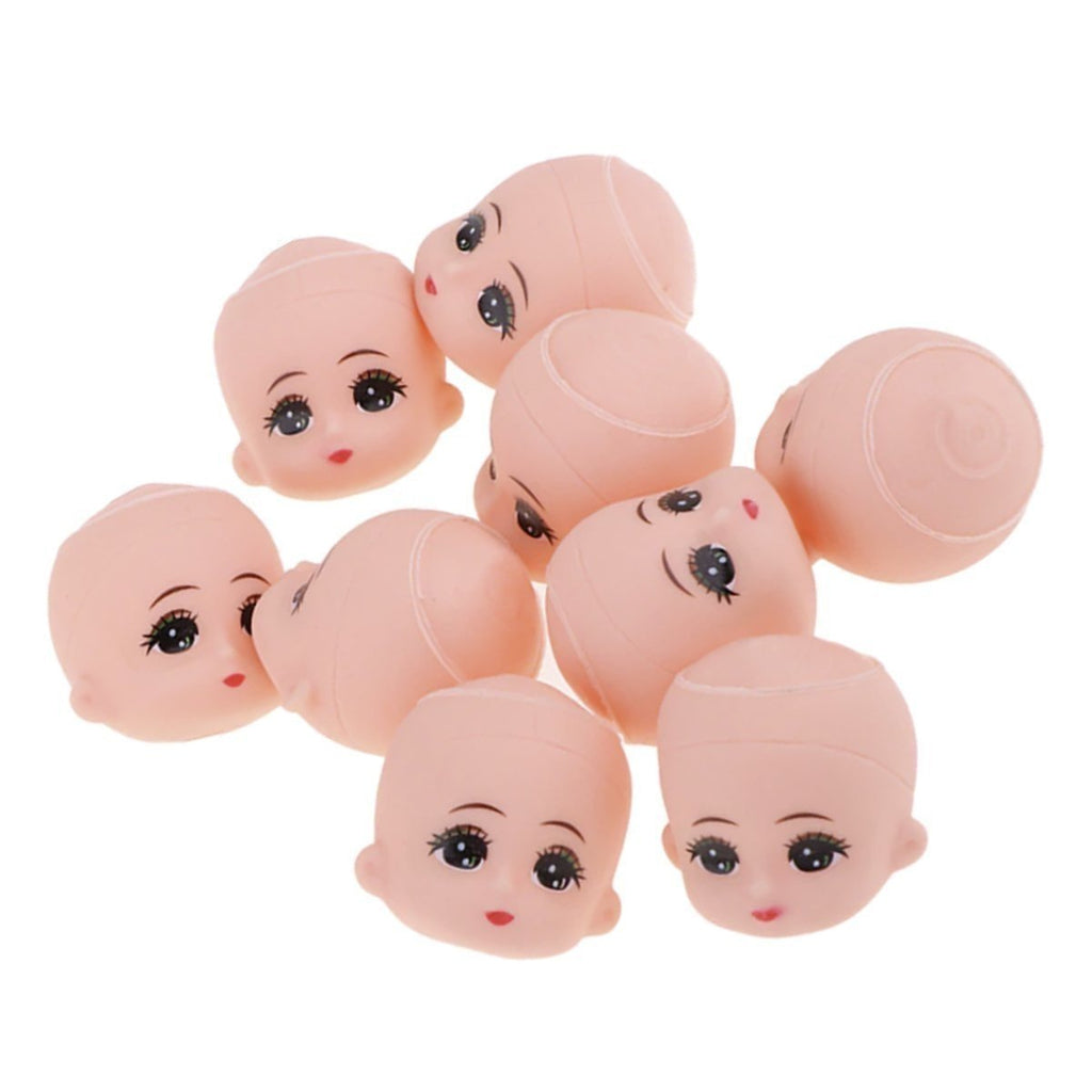 5pcs Baby Doll Heads with Big Eyes – Plastic