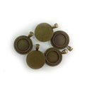 5pcs Cabochon Bases 18mm 30mm ID Antique Bronze Silver Gold – Bronze 18mm Large Loop