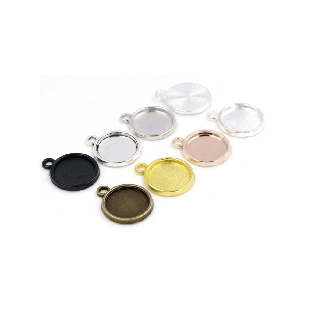5pcs Cabochon Bases 8mm-20mm Single or Double Loop