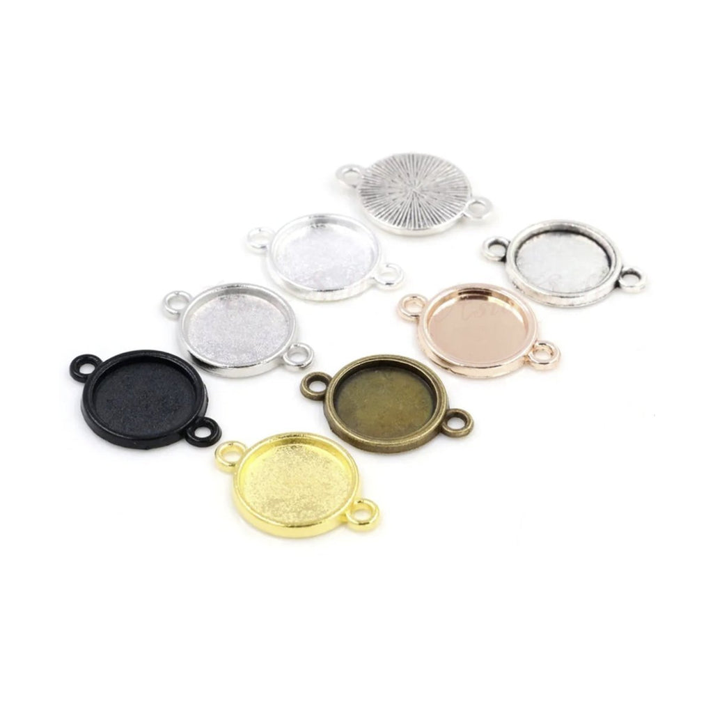 5pcs Cabochon Bases 8mm-20mm Single or Double Loop