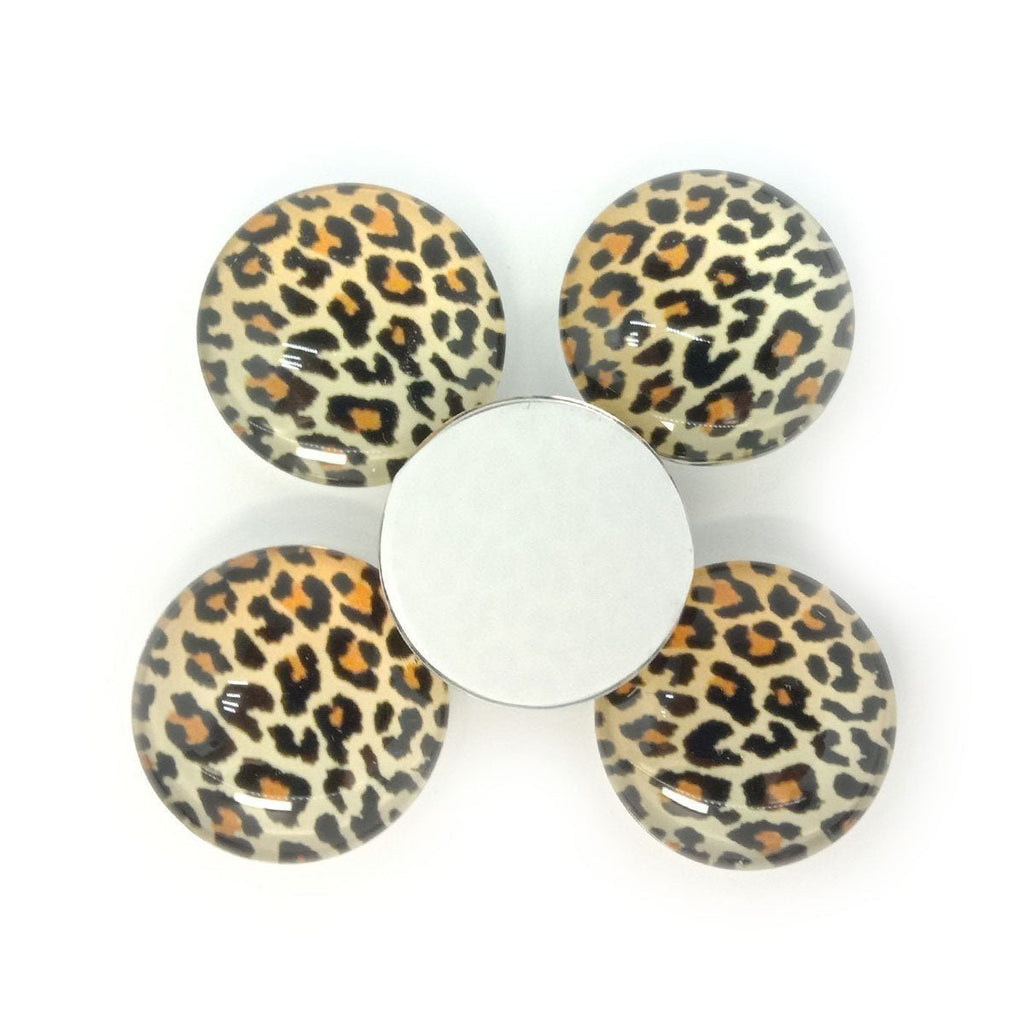 Leopard Print Cabochon 25mm Glass Dome – 5pcs