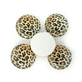 Leopard Print Cabochon 25mm Glass Dome – 5pcs