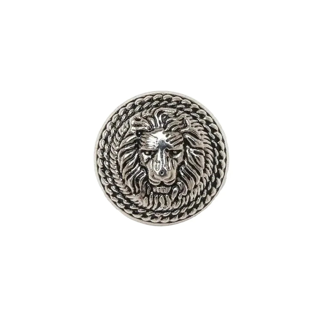 5pcs Lion Brooch for Jackets, Blazers & Uniforms 11.5-25mm Metal
