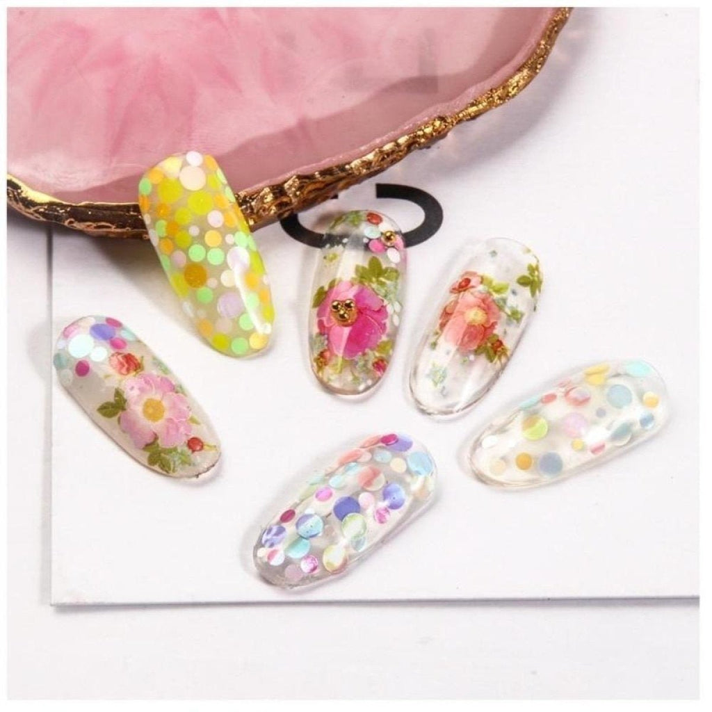 6 Bags Mixed Nail Glitter Powder Sequins 10g