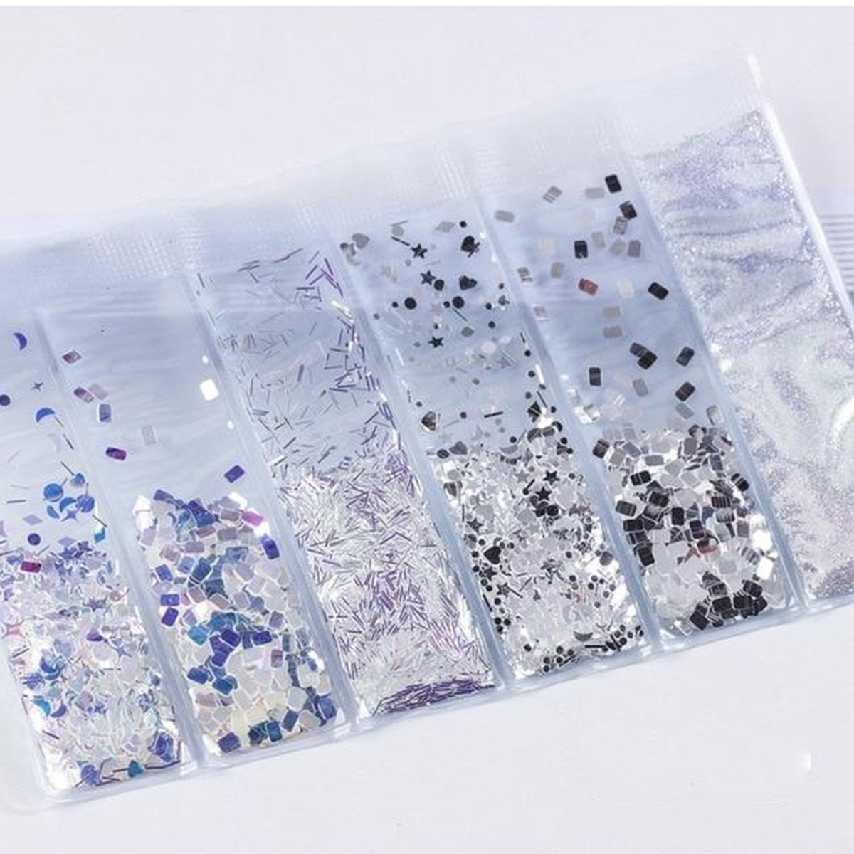 6 Bags Mixed Nail Glitter Powder Sequins 10g – 2