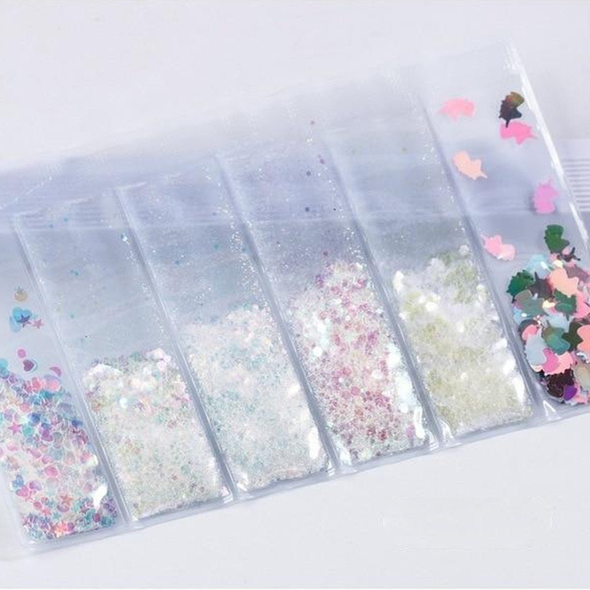 6 Bags Mixed Nail Glitter Powder Sequins 10g – 3