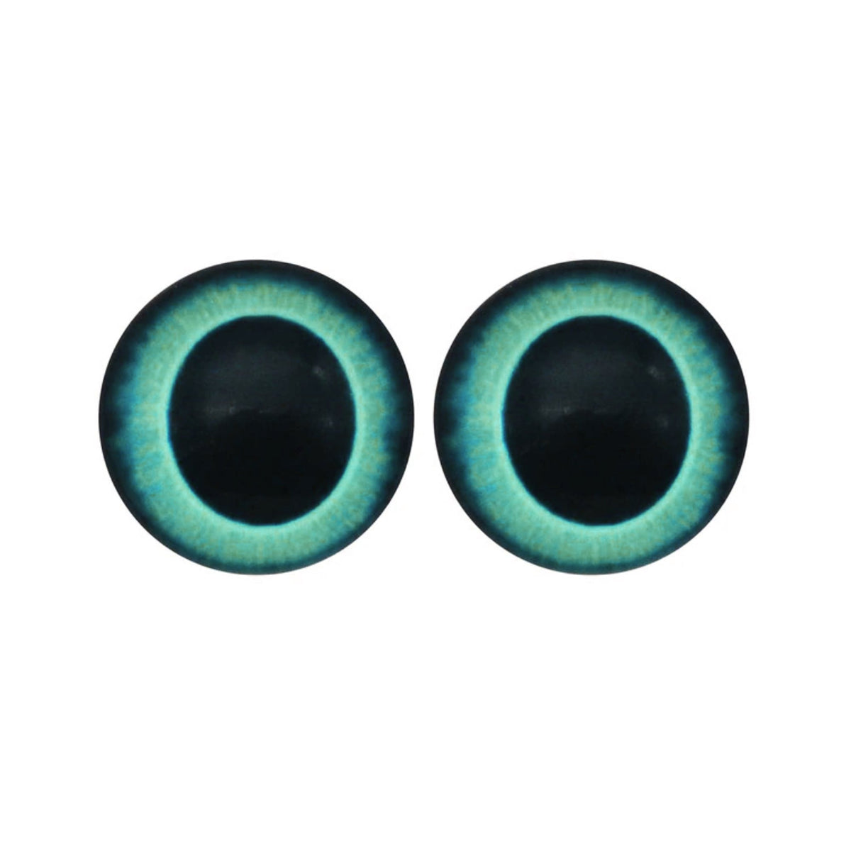 20mm Doll Owl Glass Eyes Large Pupils Cabochon – 10 Pieces / Aqua, 40 Pieces / Aqua
