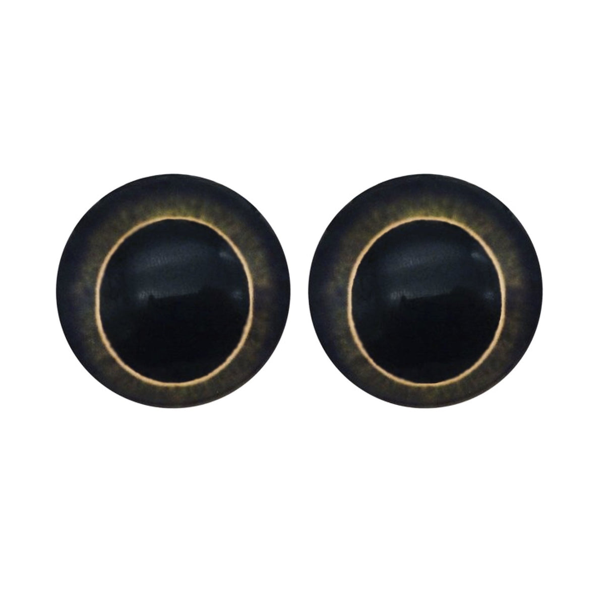 20mm Doll Owl Glass Eyes Large Pupils Cabochon – 10 Pieces / Brown Green, 40 Pieces / Brown Green