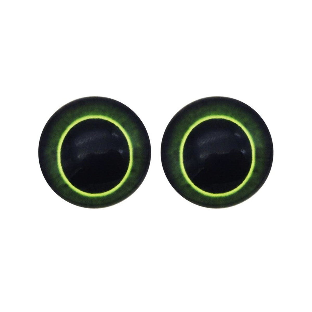 20mm Doll Owl Glass Eyes Large Pupils Cabochon – 10 Pieces / Dark Green, 40 Pieces / Dark Green