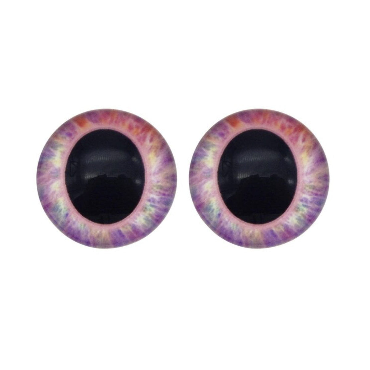 20mm Doll Owl Glass Eyes Large Pupils Cabochon – 10 Pieces / Red Pink, 40 Pieces / Red Pink