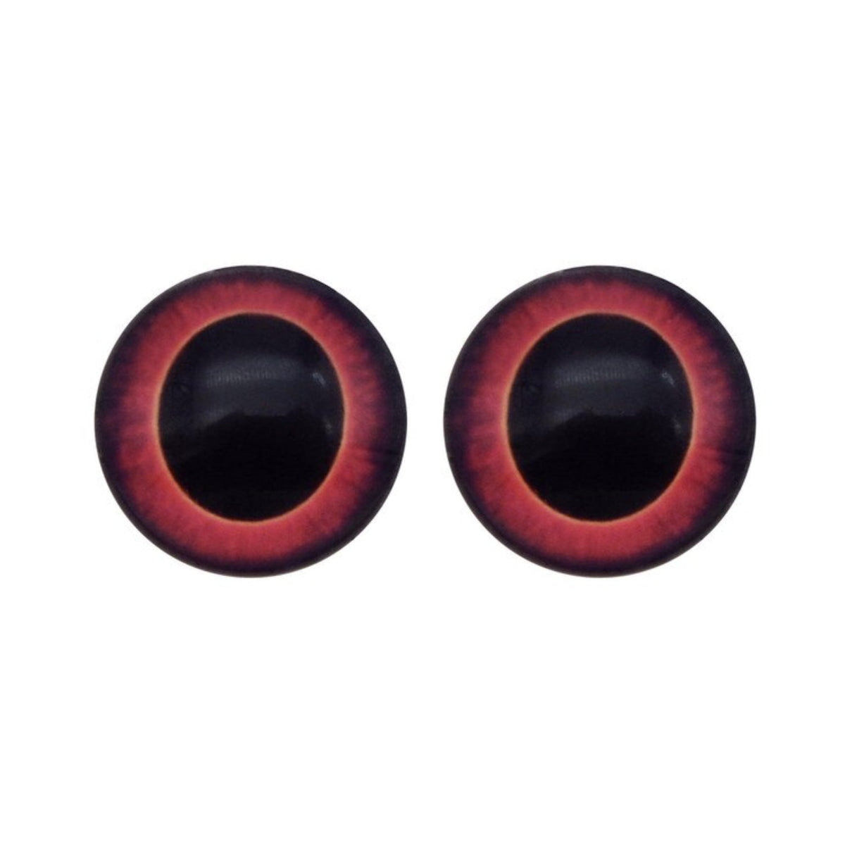 20mm Doll Owl Glass Eyes Large Pupils Cabochon – 10 Pieces / Red, 40 Pieces / Red