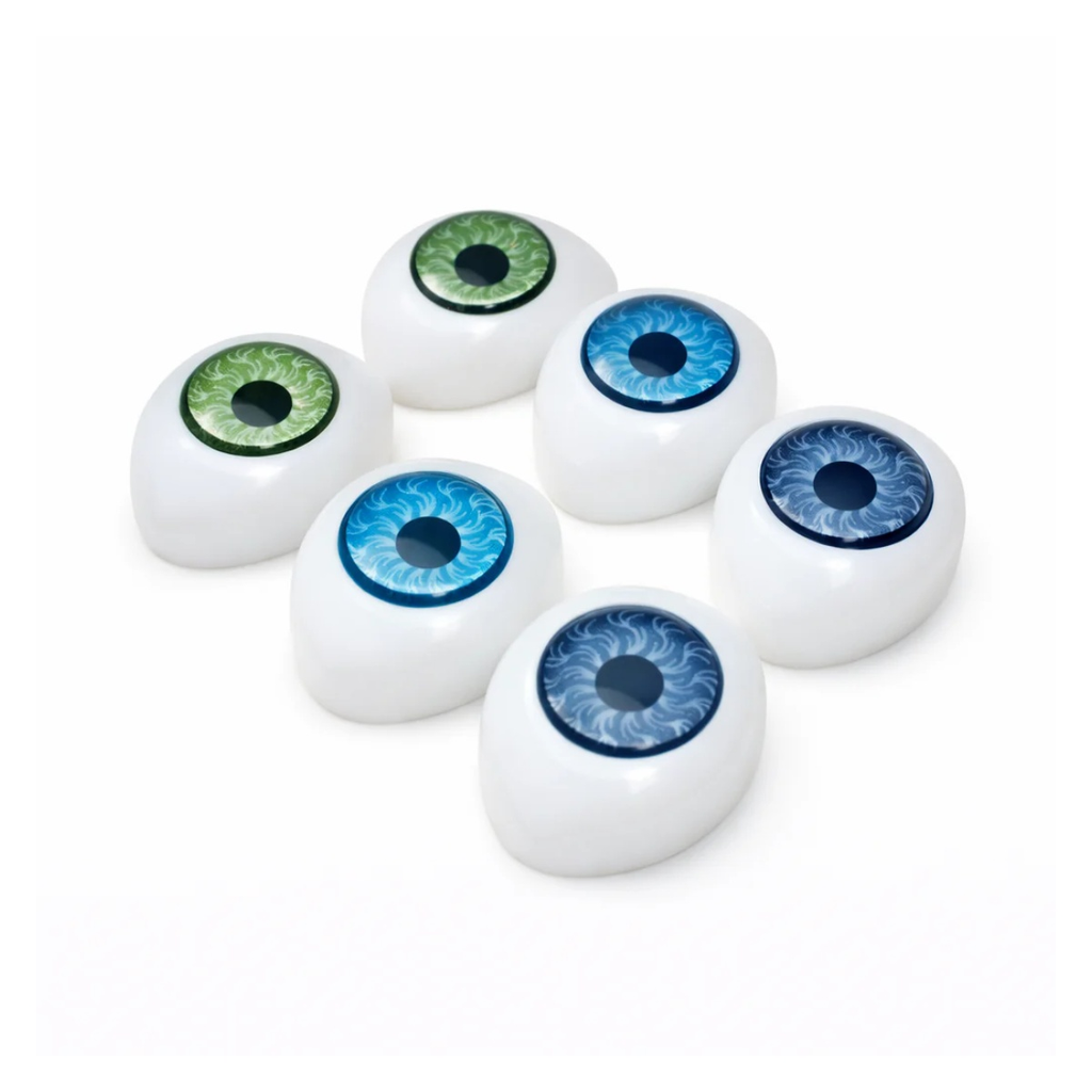 6pcs Oval Plastic Eyes 14x10mm 7mm Iris Reborn Dolls Green Blue Grey