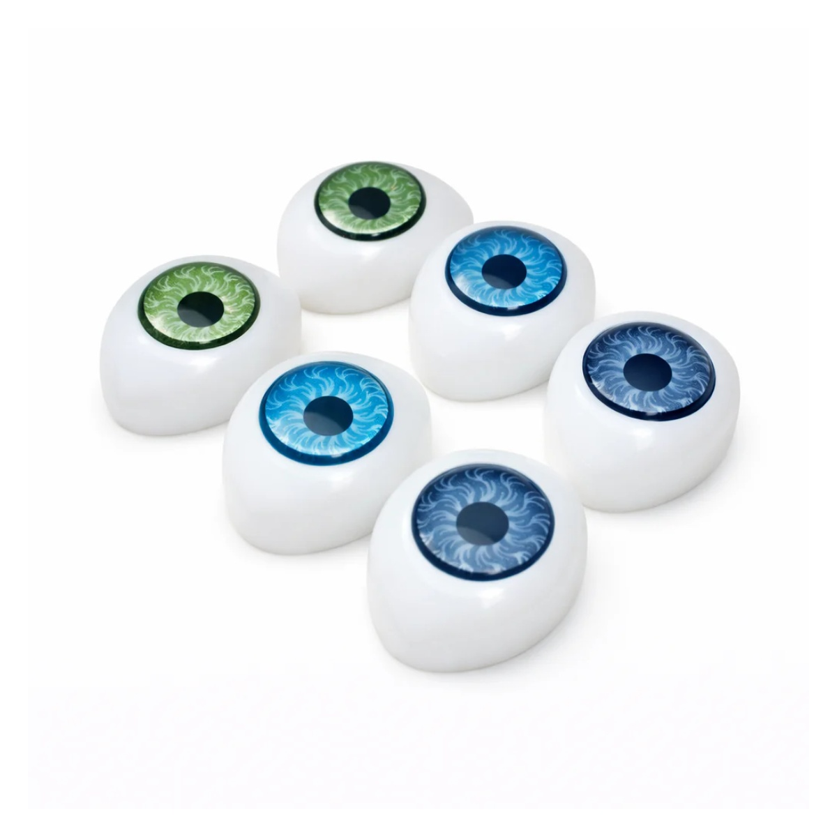 6pcs Oval Plastic Eyes 14x10mm 7mm Iris Reborn Dolls Green Blue Grey
