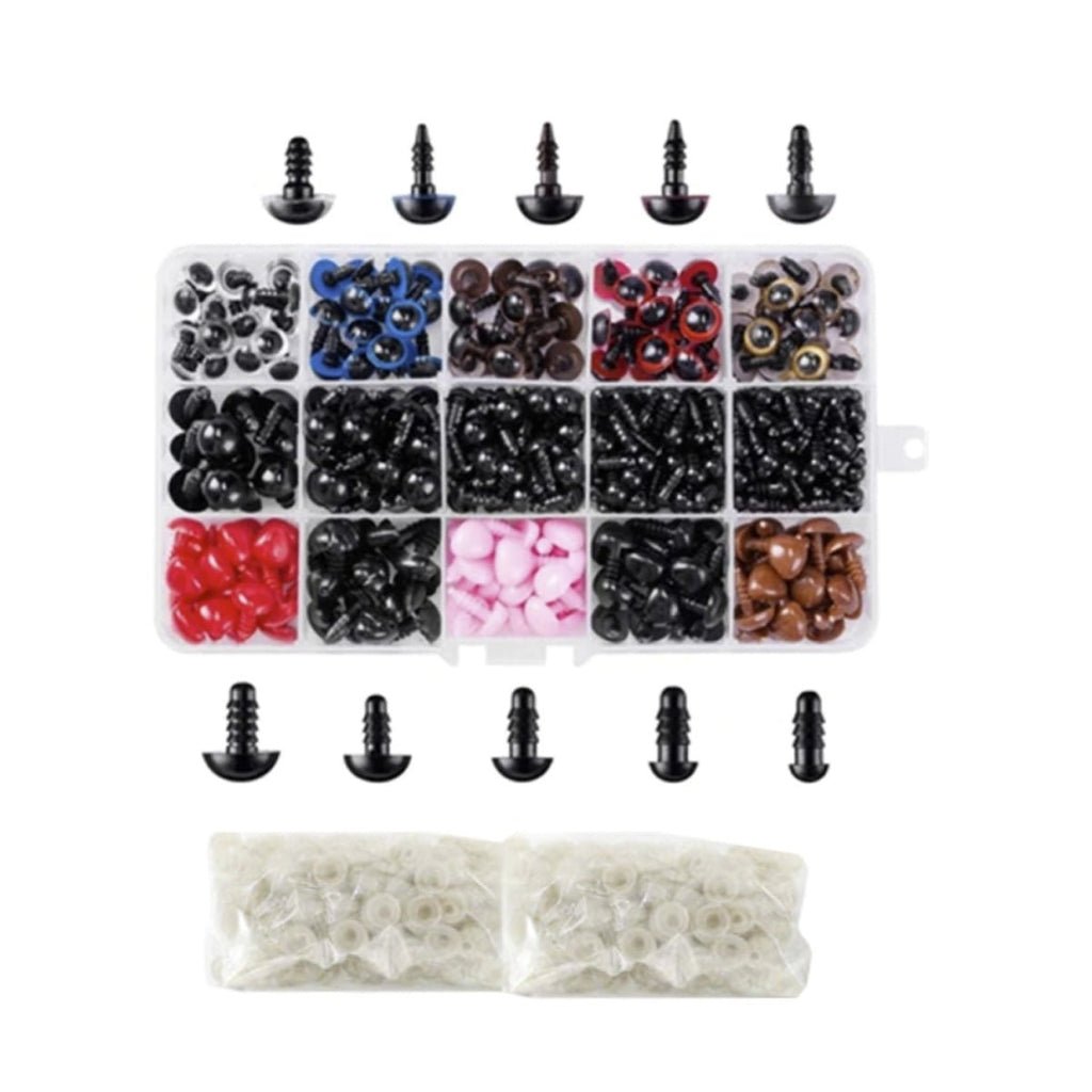 752pcs 6-12mm Plastic Safety Toy Eyes & Noses