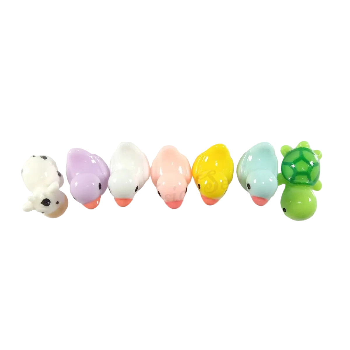 7pcs/10pcs Miniature Mini Garden Cow Rabbit Turtle Duck Animal Figurines Craft Toys - 7pcs Mixed - Asia Sell