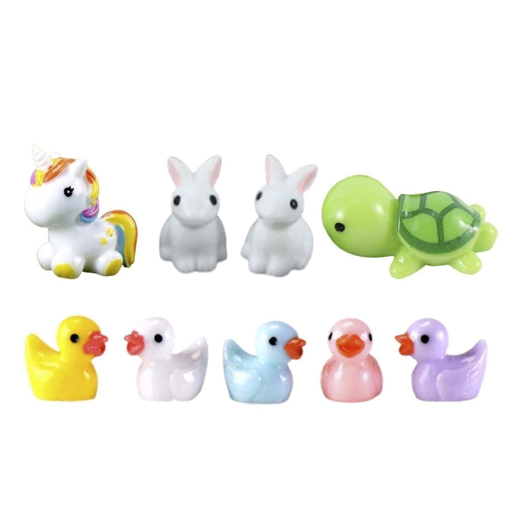 Miniature Garden Animal Figurine Set – 10 pcs Mixed