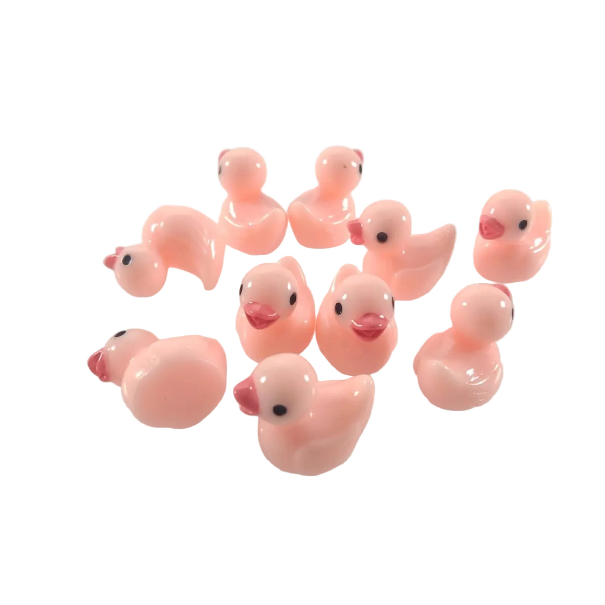 Miniature Garden Turtle & Duck Figurine Set – Pink Ducks