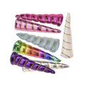 7pcs Mixed Coloured Unicorn Horns DIY Headband 10cm
