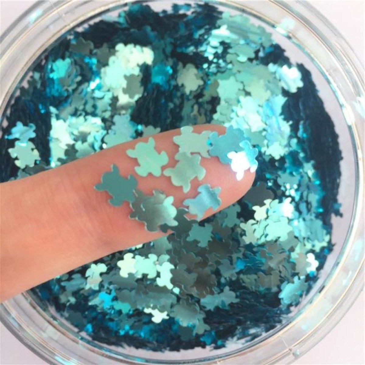 8g Holographic Nail Art Sequins 10mm Dolphin Turtle – Blue Turtle