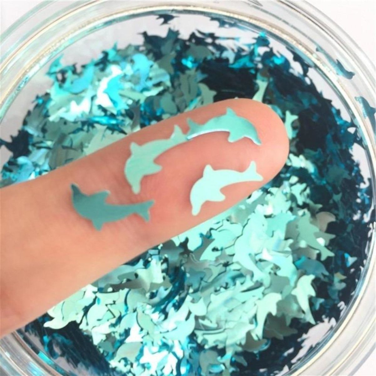 8g Holographic Nail Art Sequins 10mm Dolphin Turtle