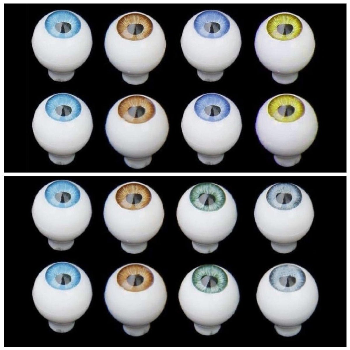 Full Round Doll Eyes 8mm-22mm Mixed Colours Pack