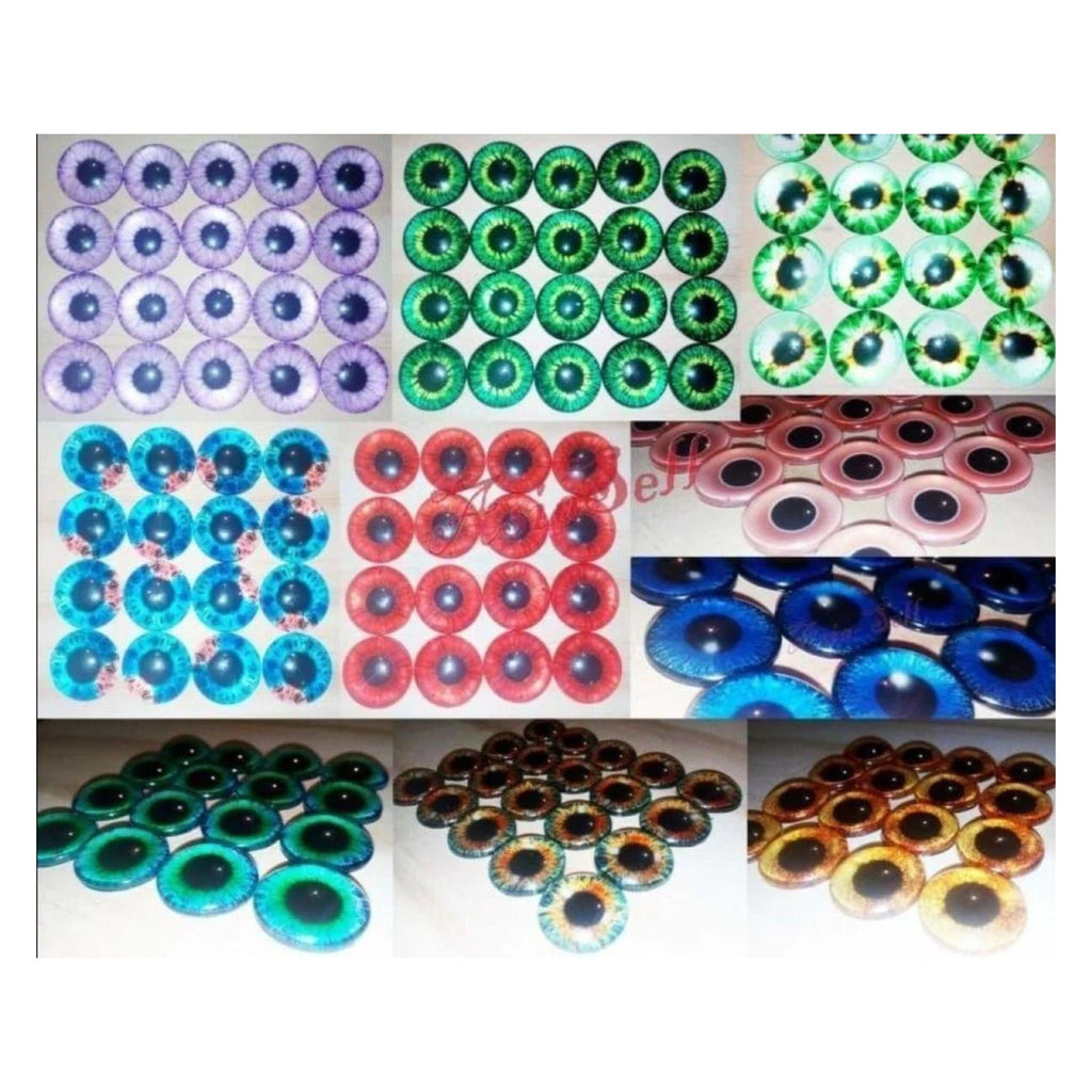 8pcs 16mm Glass Doll Eyes DIY Craft Toy