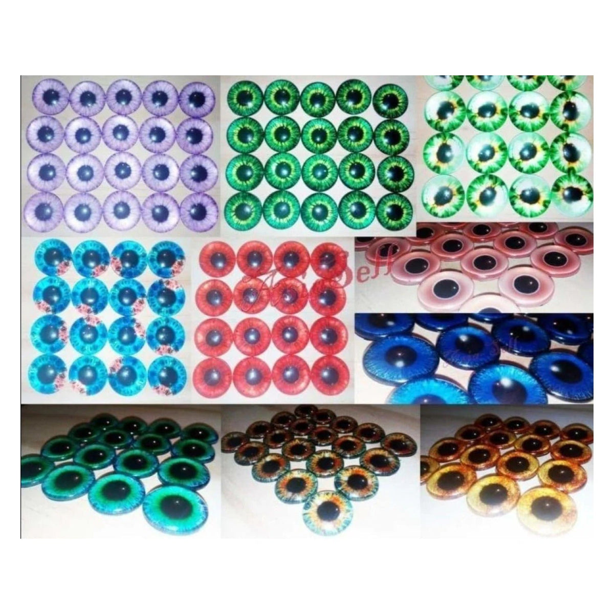 8pcs 16mm Glass Doll Eyes DIY Craft Toy
