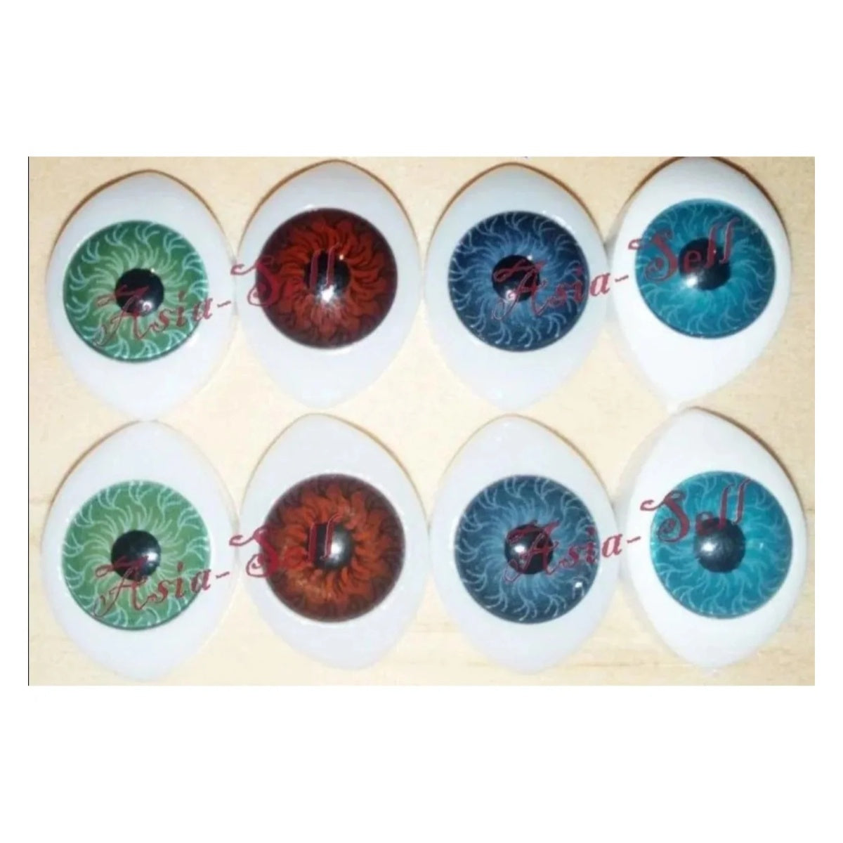 8pcs Oval Plastic Eyes 19 × 14 mm 10 mm Iris Reborn Dolls